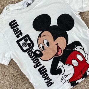 Walt Disney World‎ Mickey Mouse Short Sleeve Graphic T-Shirt Kids White XS